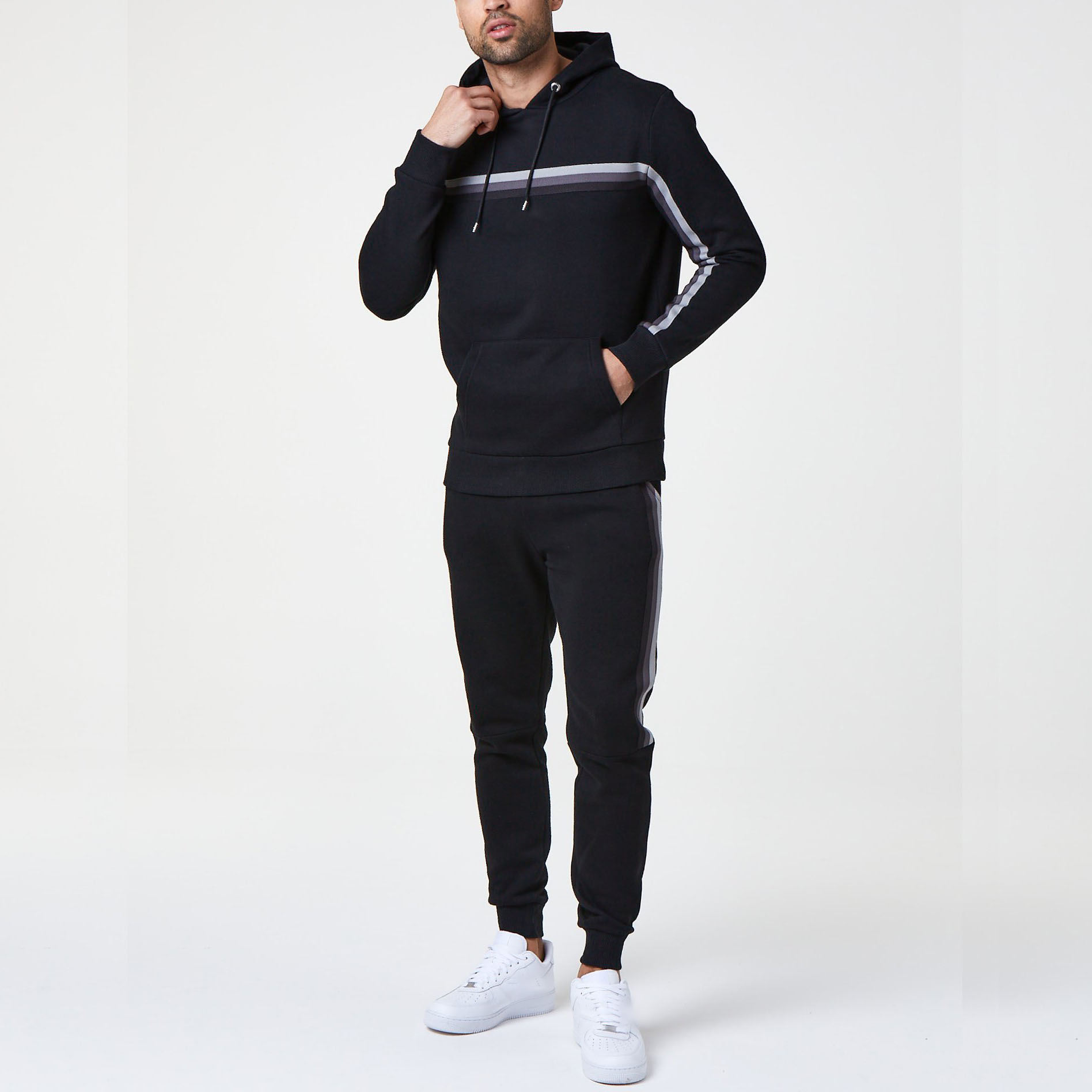 Top Trending Wholesale Men Streetwear Tracksuits Sale OEM Custom Made Logo Design 100% Cotton Breathable High Quality Custom