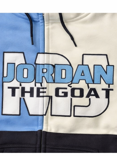 Premium Colorblock Zip-Up Hoodie New Season Winter Wear Soft Cotton Thermal Lightweight Anti-Pilling Drawstring Custom Street Style